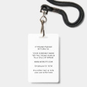 Custom CorporateBadge Employee/Event-ID mit Foto Ausweis (Rückseite mit Lanyard)