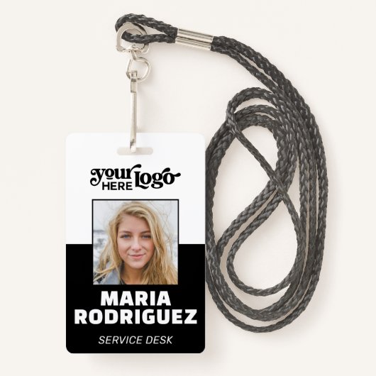 Custom CorporateBadge Employee/Event-ID mit Foto Ausweis (Vorderseite mit Schlüsselband)