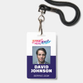 Custom CorporateBadge Employee/Event-ID mit Foto Ausweis (Vorderseite mit Lanyard)