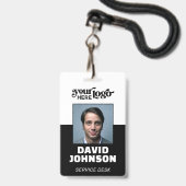 Custom CorporateBadge Employee/Event-ID mit Foto Ausweis (Vorderseite mit Lanyard)