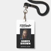 Custom CorporateBadge Employee/Event-ID mit Foto Ausweis (Vorderseite mit Lanyard)