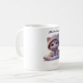 Custom Cosmic Cat Mug – Personalized Pastel Galaxy Kaffeetasse (Vorderseite Links)