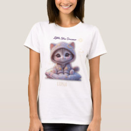 Custom Cosmic Cat T-Shirt – Personalized Pastel 