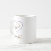 Custom Cosmic Heart Name Mug Kaffeetasse (Vorderseite Links)