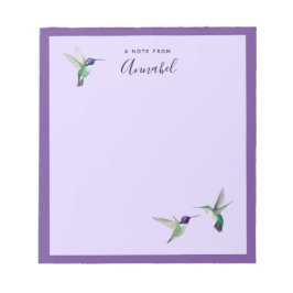 Custom Costa's Hummingbirds Notepad Notizblock
