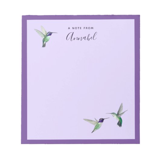 Custom Costa's Hummingbirds Notepad Notizblock (Vorderseite)
