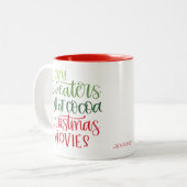 Custom Cosy Sweaters Red Green Weihnachten Zweifarbige Tasse (Vorderseite Links)