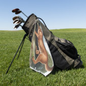 Custom Cougar Jagd Camping Deko Geschenke Golfhandtuch (Gras)