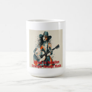 Custom Country Girl Gitarrist Art Inspiration Kaffeetasse