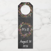 Custom Country Style Niedliche Blumenschrift Art M Flaschenanhänger (Vorderseite)