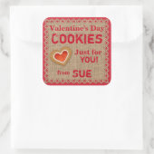 Custom Country Valentine Cookies Stickers (Tasche)