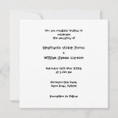 Custom Country Wedding Blue Traktor Einladung (Rückseite)
