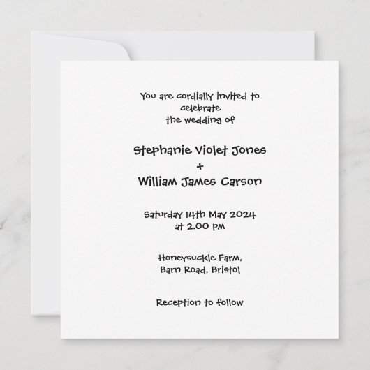 Custom Country Wedding Green Traktor Einladung (Rückseite)