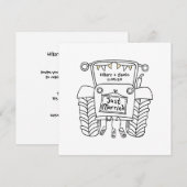 Custom Country Wedding Traktor Abend Einladung (Vorne/Hinten)