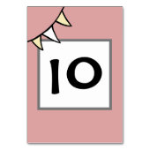 Custom Country Wedding Traktor Bunting Tischnummer (Rückseite)