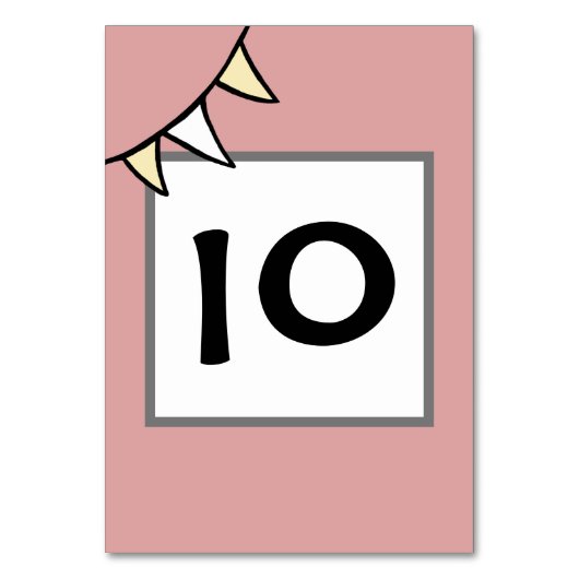 Custom Country Wedding Traktor Bunting Tischnummer (Vorderseite)