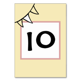 Custom Country Wedding Traktor Bunting Tischnummer