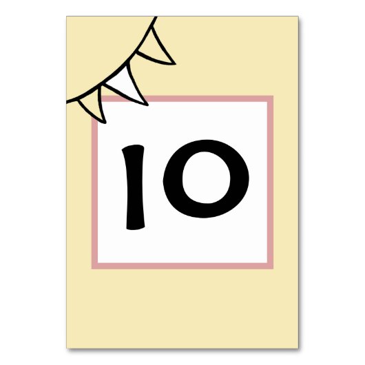 Custom Country Wedding Traktor Bunting Tischnummer (Rückseite)