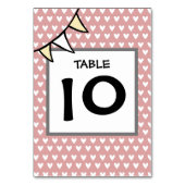 Custom Country Wedding Traktor Bunting Tischnummer (Rückseite)