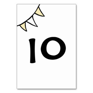 Custom Country Wedding Traktor Bunting Tischnummer