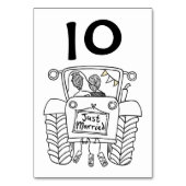 Custom Country Wedding Traktor Tischnummer (Vorderseite)