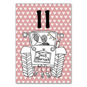 Custom Country Wedding Traktor Tischnummer (Rückseite)