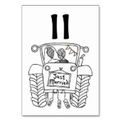 Custom Country Wedding Traktor Tischnummer (Rückseite)