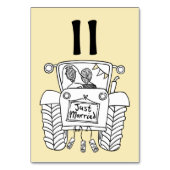 Custom Country Wedding Traktor Tischnummer (Rückseite)