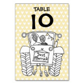 Custom Country Wedding Traktor Tischnummer (Rückseite)