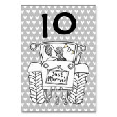 Custom Country Wedding Traktor Tischnummer (Rückseite)