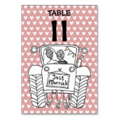 Custom Country Wedding Traktor Tischnummer (Rückseite)