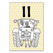 Custom Country Wedding Traktor Tischnummer (Rückseite)