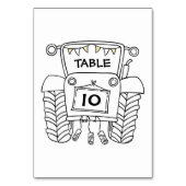 Custom Country Wedding Traktor Tischnummer (Rückseite)