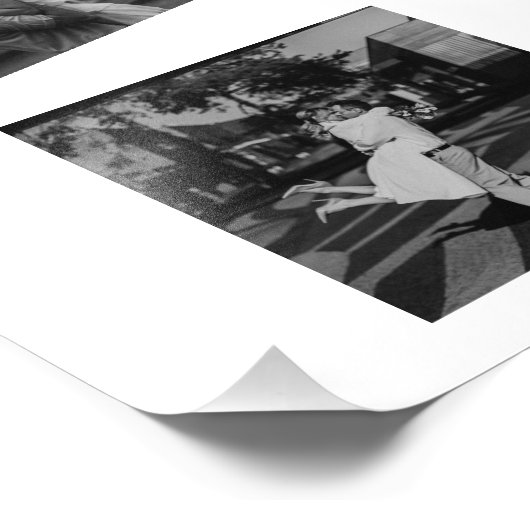 Custom Couple Anniversary Foto Collage Art Print (Ecke)