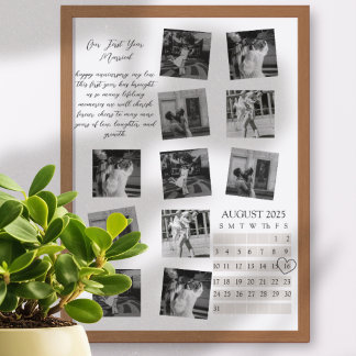 Custom Couple Anniversary Foto Collage Art Print