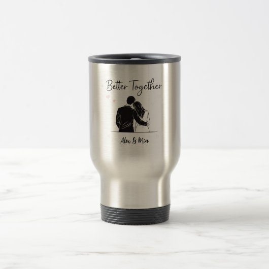 Custom Couple – Better Together Travel Mug Reisebecher (Mittel)