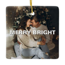 Custom Couple Christmas Keramik Square Ornament