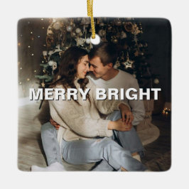 Custom Couple Christmas Keramik Square Ornament