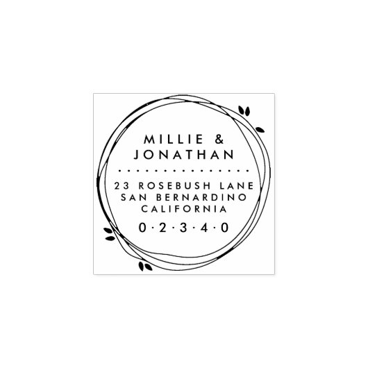 Custom Couple Elegante Moderne Kleider Rücksendead Gummistempel (Prägung)