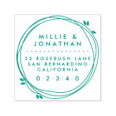 Custom Couple Elegante Moderne Kleider Rücksendead Permastempel (Design)