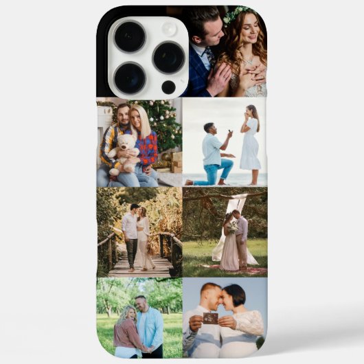 Custom Couple & Family Photo Collage Personalized Case-Mate iPhone Hülle (Rückseite)