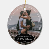 Custom Couple First Christmas Classic Personalisie Keramik Ornament (Links)