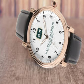 Custom couple floral names monogram wedding armbanduhr