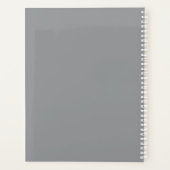 Custom Couple Foto Chic Gray & White Wedding Planer (Rückseite)