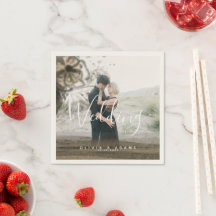 Custom Couple Foto Gold Floral Abstrakte Hochzeit