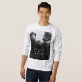 Custom Couple Foto Stilvolles Schwarz Abstrakt Sweatshirt (Vorne ganz)