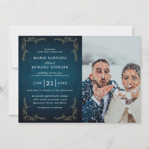 Custom Couple Foto Wedding Einladung