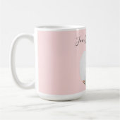 Custom Couple FotoHeart Blush Pink Jubiläum Kaffeetasse (Links)