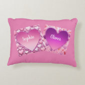 Custom Couple Heart Dekokissen (Rückseite)