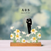 Custom Couple Illustration Gift Acrylschild (Neutral)